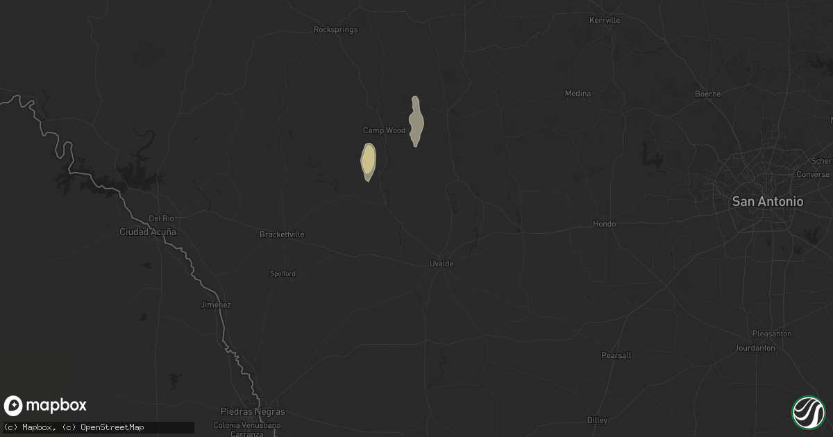Hail Map in Uvalde, TX on April 10, 2023 HailTrace